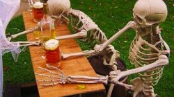 skeletons beer Meme Template