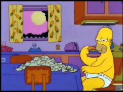 Homer eating cheese Meme Template