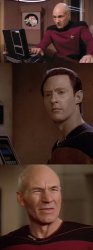 Picard and Data WTF Meme Template