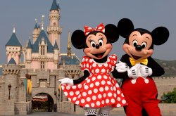 Mickey and Minnie with castle Meme Template