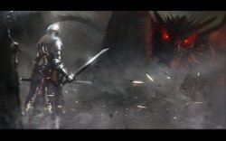 knight fighting dragon Meme Template