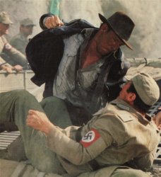 Indiana Jones Punching Nazis Meme Template