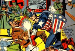 Captain America Punching Nazis Meme Template