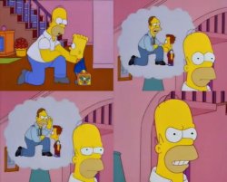The Simpsons, Homer advices Bart Meme Template