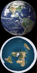 Round Earth, Flat Earth Alternative Fact Meme Template