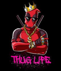 Deadpool Thug Life Meme Template