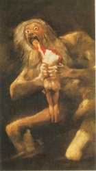 Cronos devouring his son Meme Template
