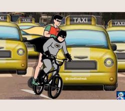 batman robin bike cab Meme Template