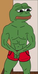 Sad muscle frog Meme Template