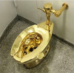 Gold Toilet Meme Template