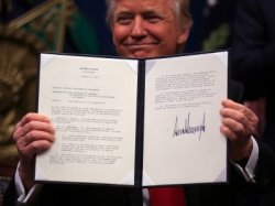 Trump Signing Bill Meme Template