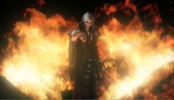 Sephiroth in Fire Meme Template