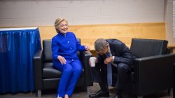Obama and Hilary Laughing Meme Template