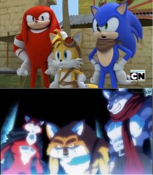 sonic y dragon ball super Meme Template