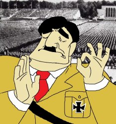 is just right hitler Meme Template