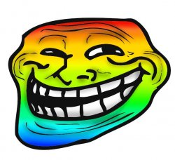 Rainbow Troll Face Meme Template