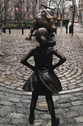 Wall Street Girl Statue Women's Day Meme Template
