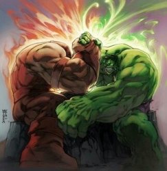 Hulk green red Meme Template