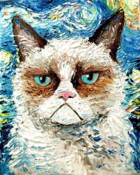Grumpy Cat Van Gogh Meme Template