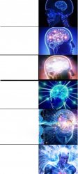 expanding brain extended Meme Template
