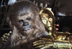 Chewbacca and C-3PO.  Meme Template