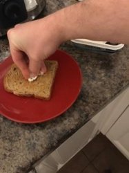 How Italian people butter toast Meme Template