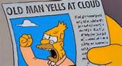 grampa simpson cloud Meme Template