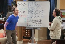 Sheldon finishes equation Meme Template
