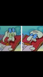 squidward sunbath Meme Template