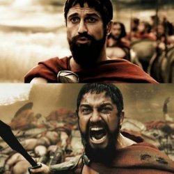 Leonidas calm and vexed Meme Template