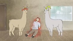 Llamas with hats dead guy Meme Template