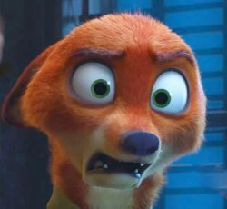 Nick Wilde shocked Meme Template