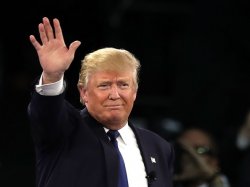 Trump Raising Hand Meme Template