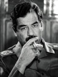 Saddam Smoking Noir Meme Template