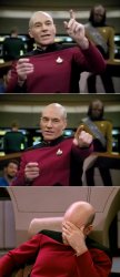 Blown Punchline Picard Meme Template