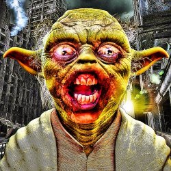 Zombie Yoda Meme Template