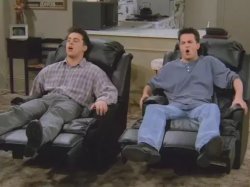 Chandler and Joey Barcaloungers Meme Template