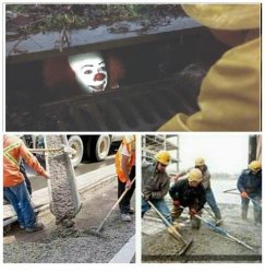 Sewer Clown Buried Meme Template