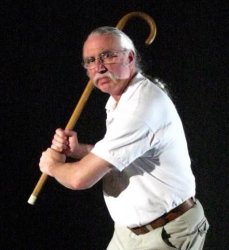 Angry Man with cane Meme Template