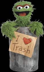 i heart trash Meme Template