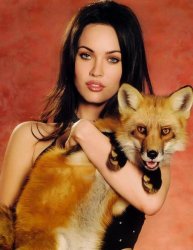 Megan Fox Holding A Fox Meme Template