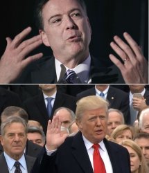 Trump vs. Comey - Show of hands Meme Template