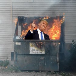 Trump Dumpster Fire Meme Template