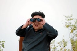 Kim Jong Un binoculars Meme Template