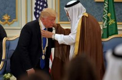 Trump & Saudi Arabia  Meme Template