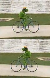 Kermit Bike Meme Template