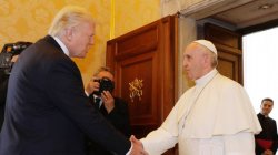Trump and the Pope Meme Template