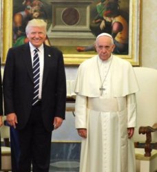 Pope and Trump Meme Template