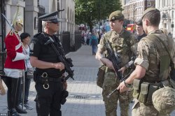 London England uk military martial terror alert Meme Template