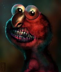Scary Elmo Meme Template
